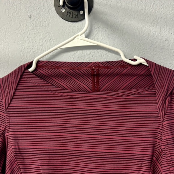 Lululemon W’s Sz 4 Kanto Catch Me LS Kanto Stripe Wine Berry Black. ExcltCnditn! - Picture 10 of 10
